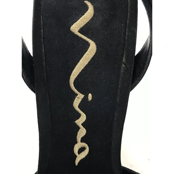 Nina Womens Black Firenze LS Luster Adjustable Block‎ Slingback Heel Size US 8M - Picture 8 of 10